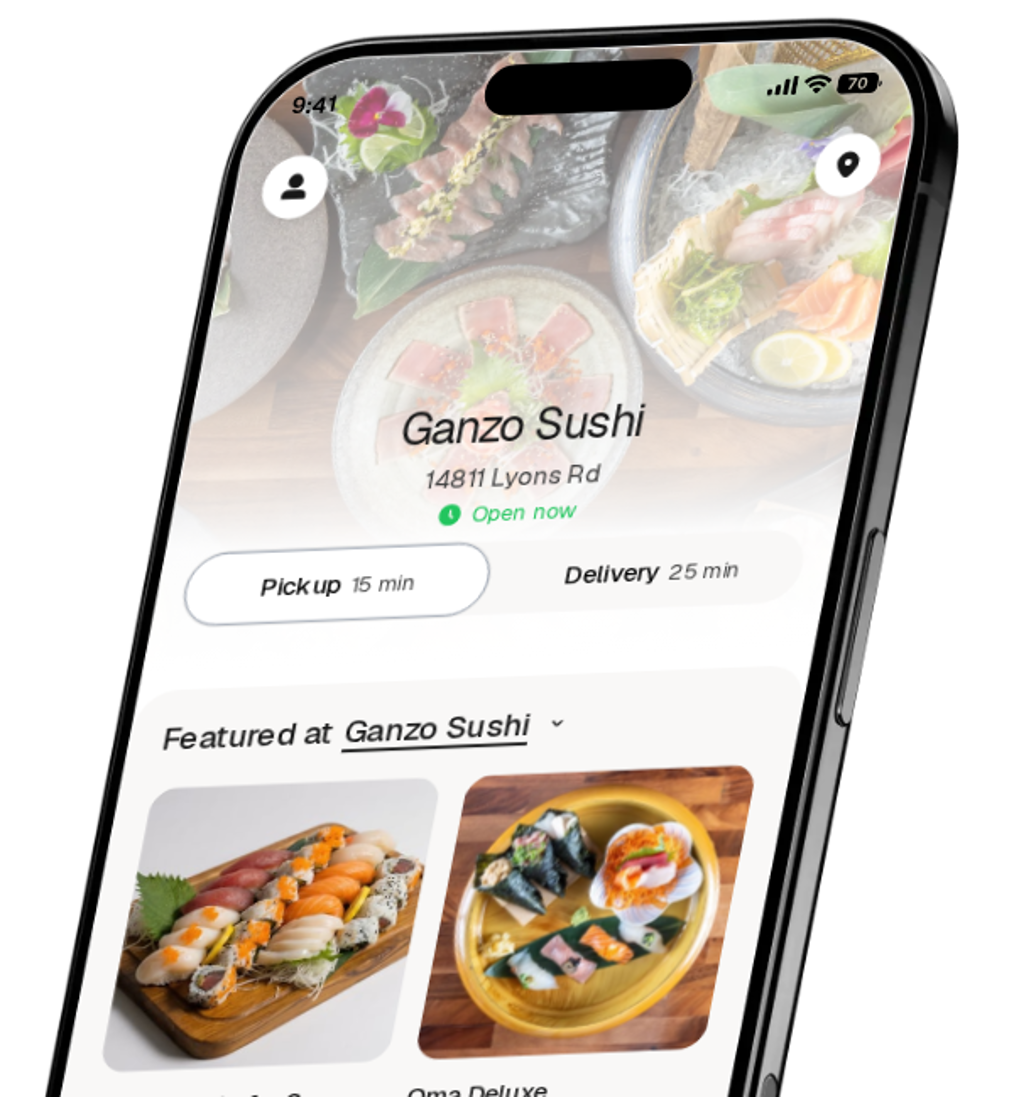 Ganzo Sushi app preview